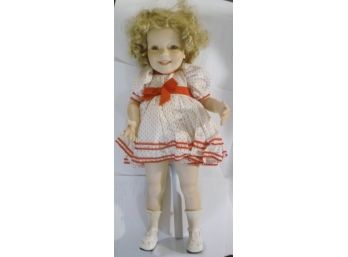 17 Inch Shirley Temple Porcelain Doll By Danbury Mint