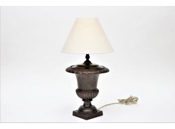 Vintage Cast Urn Iron Table Lamp