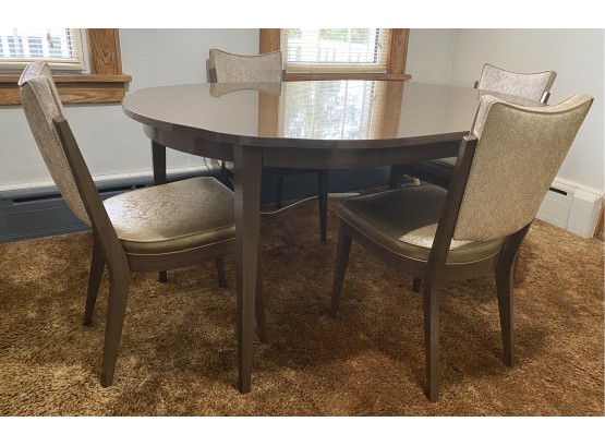 Dining Table, Six Chairs, And One Leaf