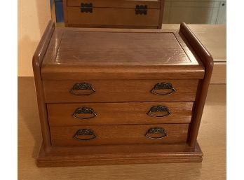 Lift Top Two Drawer Jewelry Box