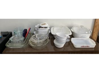 Huge Lot Of Pyrex/corningware And More