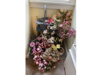 Large Lot Of Faux Flowers