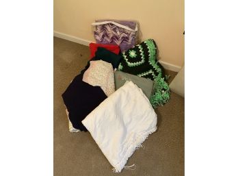 Blanket Lot- Hand Made Afghans And More