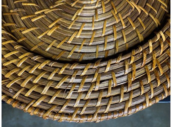 Set Of Round Rattan Placemats