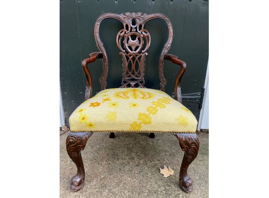 Antique Chippendale Mahogany Armchair