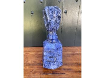Large, Heavy Carved Blue Sodalite Bottle