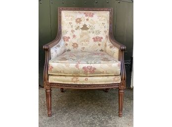 Ethan Allen Chinoiserie Upholstered Armchair