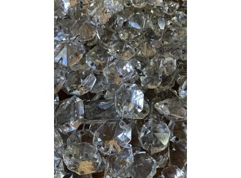 Sparkling Box Lot Of Clear Chandelier Crystals