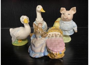 Four Charming Beatrix Potter Figurines