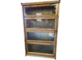 Late-20th Century Oak Barrister Bookcase