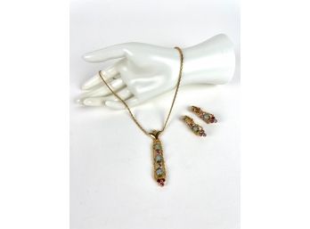 Vintage Costume Necklace And Earrings