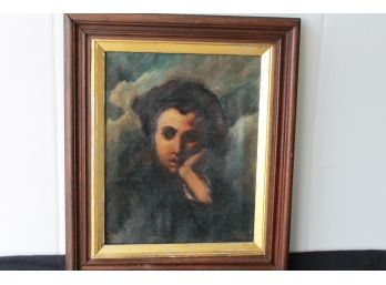 Handsome Antique Oil On Canvas Painting