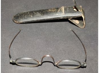 Antique Spectacle Glasses With Original Leather Case