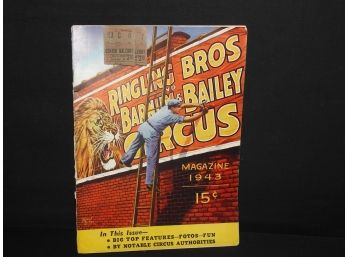 1943 Ringling Bros & Barnum Bailey Circus Program With Ticket Subs