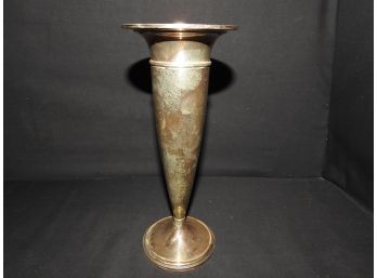 11 Inch Sterling Silver Trumpet Vase