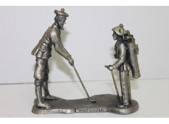 Solid Pewter Golf On The Links Collection Statue Figurine MACFOOZLE