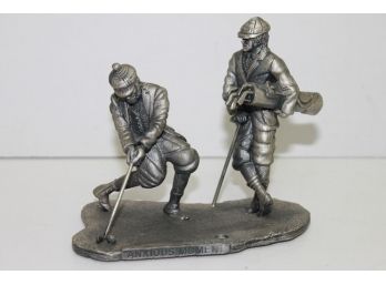 Solid Pewter Golf On The Links Collection Statue Figurine ANXIOUS MOMENT