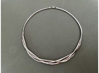 Italian Sterling Omega Necklace