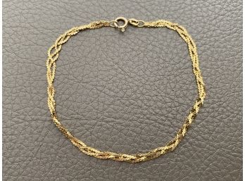 14K Gold Braided Form Bracelet