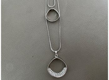 Quality Silvertone Costume Necklace