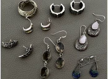 Group Of Sterling Earrings