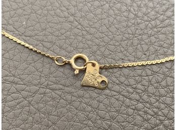 14K Gold Necklace With Heart Charm