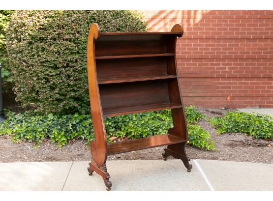 Tall Curvy Wood Shelf / Bookcase