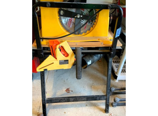 DeWalt DW744 Table Saw W/ Collapsable Base And Wheels Plus Workforce Roller Stands (2)
