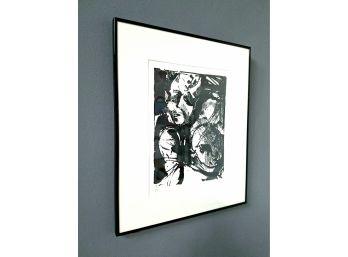 Limited Edition Vintage Professionally Framed Block Print By Gin Smith.