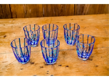 Blue Handpainted  Glasses
