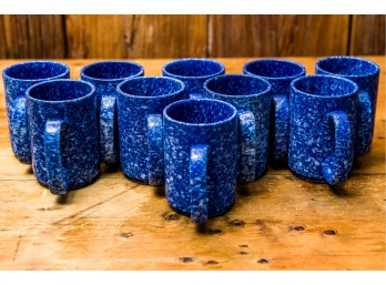 Blue Speckle Coffee Mugs