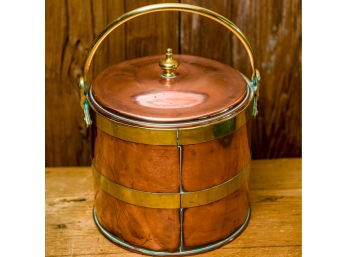 Brass & Copper Ice Bucket With Granite Cheese Board