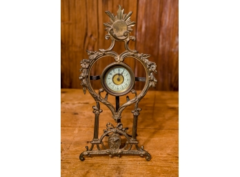 Vintage Brass Easel Clock