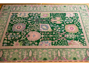 Vintage Handknotted Green Rug