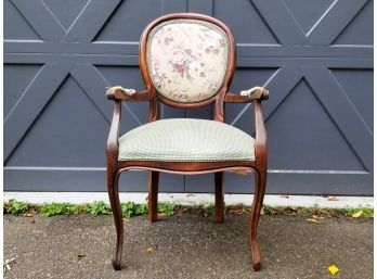 A Vintage Round Back Fauteuil Armchair