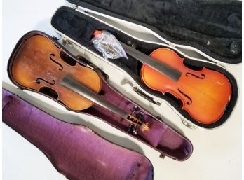 A Pair Of Vintage Violins - 'E'