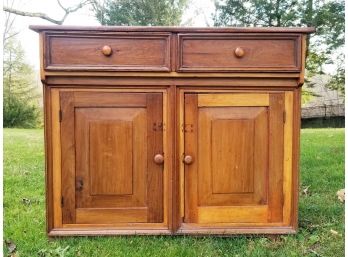 An Antique Pine Bar Cabinet Or Buffet