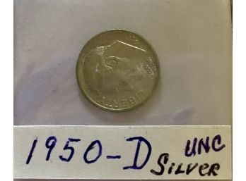 Uncirculated 1950-D Silver Dime