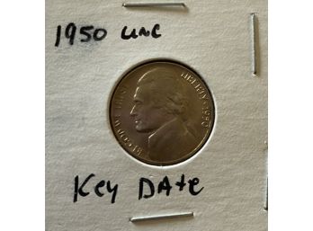 1950 Jefferson Nickel Key Date High Grade