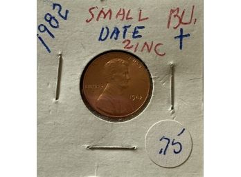 1982 Small Date Lincoln Penny