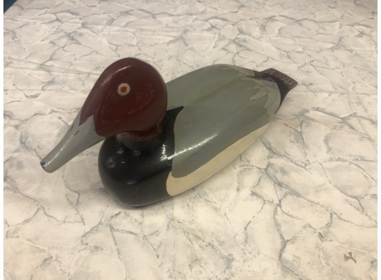 Vintage 1960s-70s 14' Wooden Duck Decoy Signed By R. Robert Mallard Great Colors