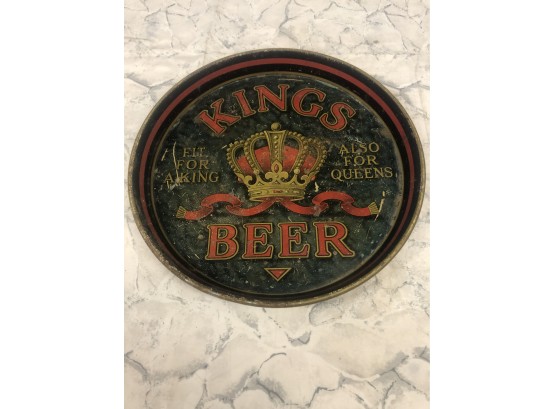 HIGHLY RARE Vintage1930's Kings Beer Tray Electro - Brooklyn NY - SELLS ON EBAY FOR $225