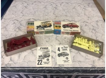 Lot Of 2 Vintage PYRO Model Kits 1930 Ford Woody & 1949 Ford Tudor Look Complete