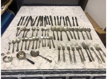 Large Lot Of Vintage Silver Toned Flatware - Revere - Oneida And More