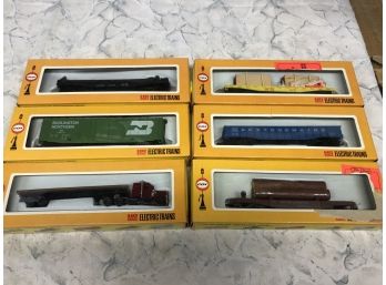 Vintage Lot Of 6 Cox HO Scale Train Cars Rolling Stock NIB See Pics For Details