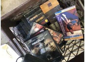 Lot Of VHS/DVD Movies And VHS Re-winder