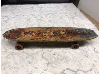 Vintage 1960s - 70s Wooden Skateboard Approx 22' In Nice Cond