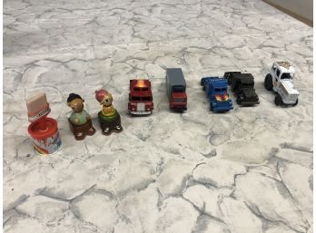 Vintage Lot Of Toy Pencil Sharpeners 1960s-1980s Trucks And Figures