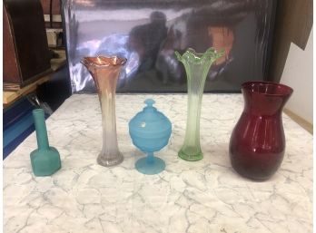 Lot Of Antique Carnival & Depression Glass Great Colors And Condition