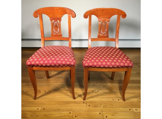 Gorgeous Pair French Style Chairs By TROUVAILLES In Sold Cherry FANTASTIC PAIR - VERY Expensive Chairs